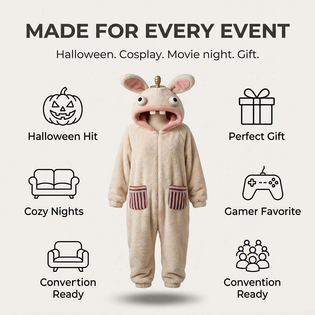 Ultra Soft Fleece Onesie Pajama Full Body with 3D Character Hood